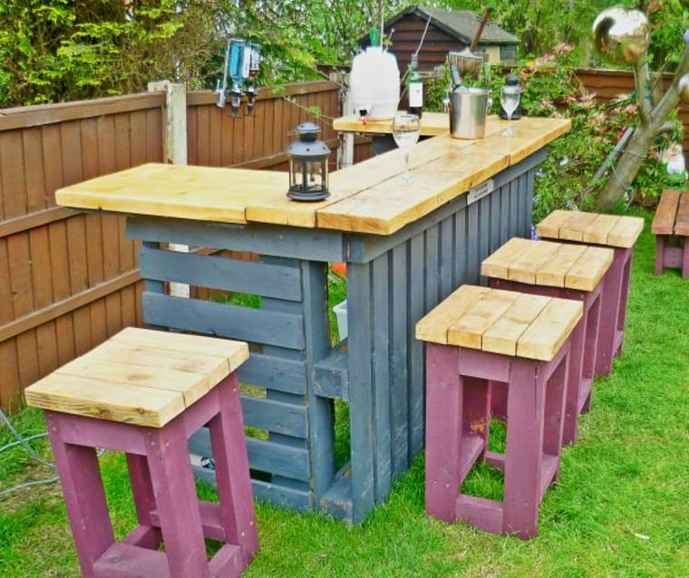 garden furniture pallet chair bar wood diy