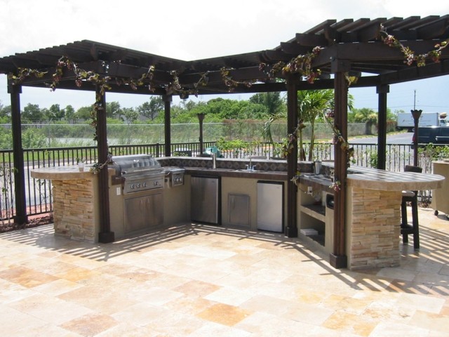 barbecue design outdoor kitchen modern