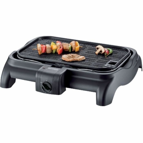 Electric barbecue in black