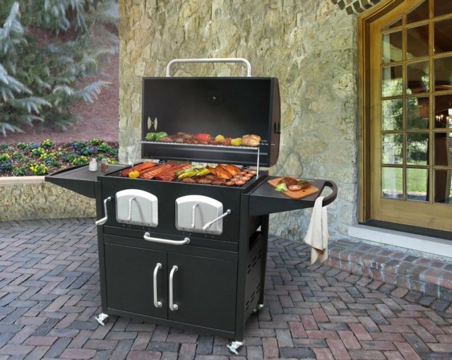 outdoor barbecue black