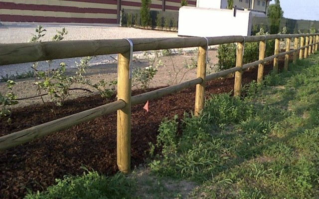 Verona treated wood fence