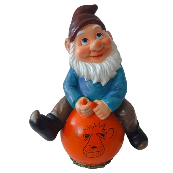 barry gnome leprechaun tysk fortælling pipe space garden ornament blå