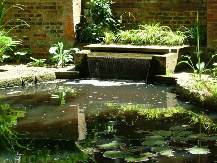 pond waterfall idea garden outdoor landscaping