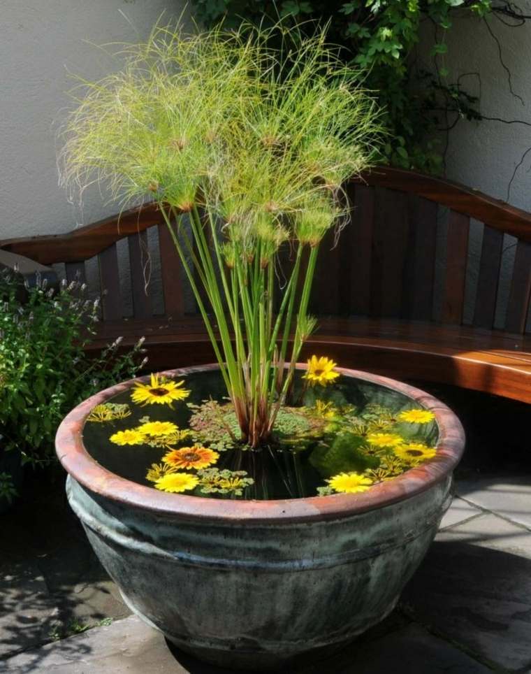 basin-and-water-round decoration terrace-idee