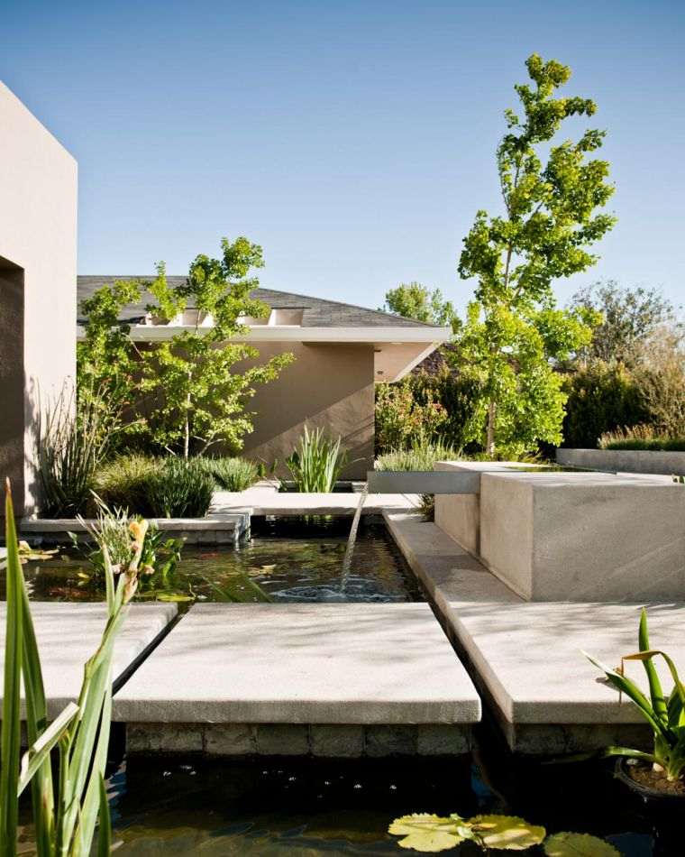 outdoor garden pond contemporary idea