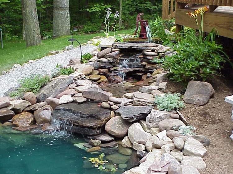 garden pond deco stones