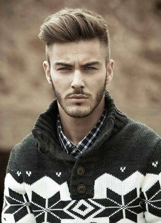 fashionable hair cut medium-length sweater hipster shirt