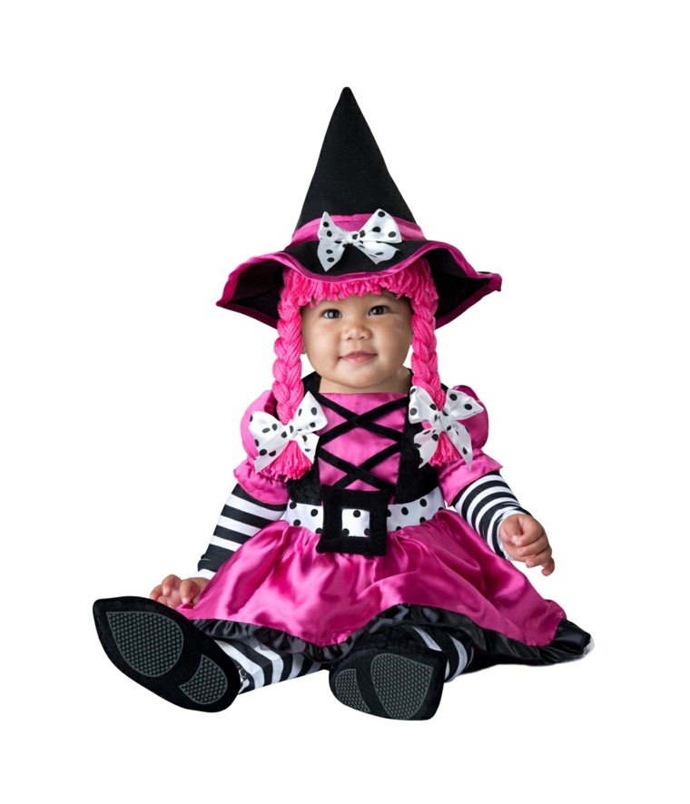 forkæle baby halloween ide kostume heks pige