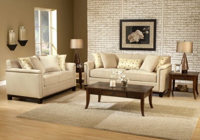 The light beige adds brightness to your living room furniture