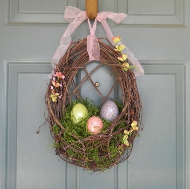 beautiful crown deco easter potre exterieure