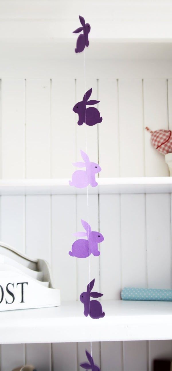 beautiful hanging rabbits decoration