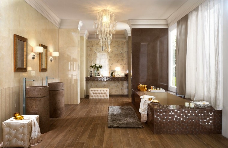 brown deco bathroom colors