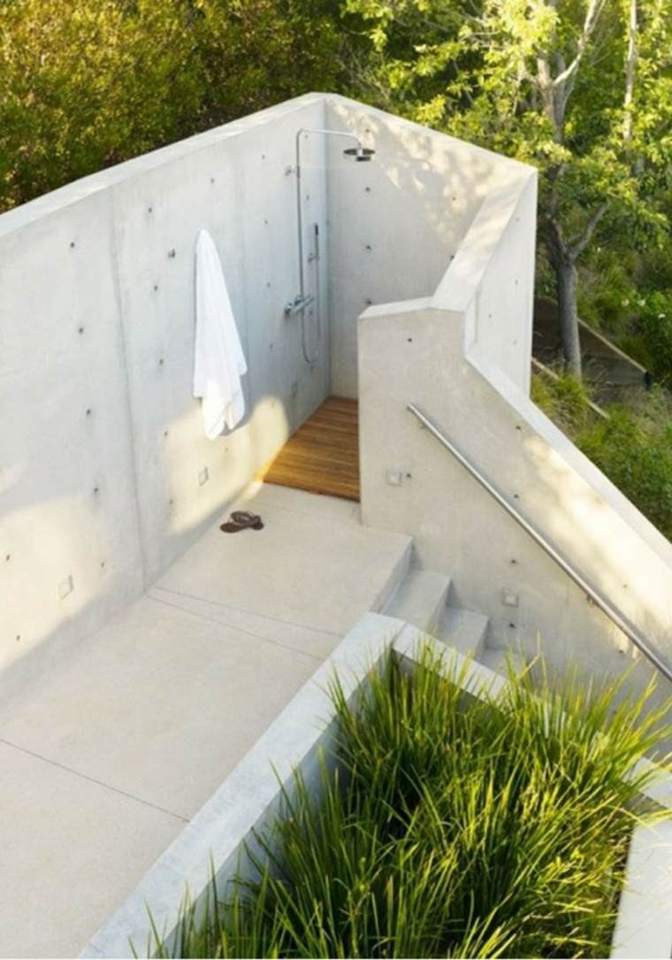 beautiful concrete bathroom