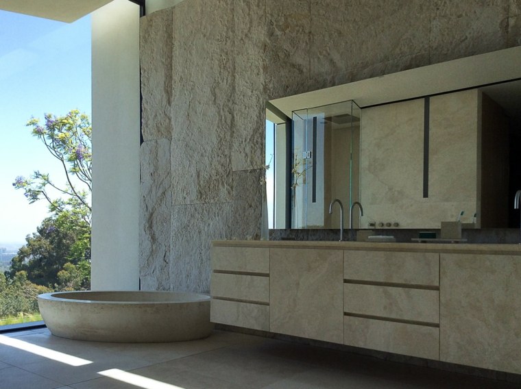 photos bathrooms travertine stones