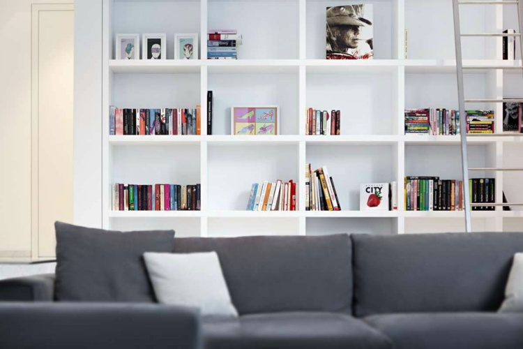 modern white design library