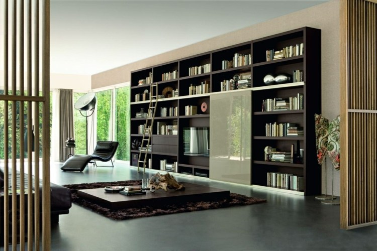 modern design library laquered