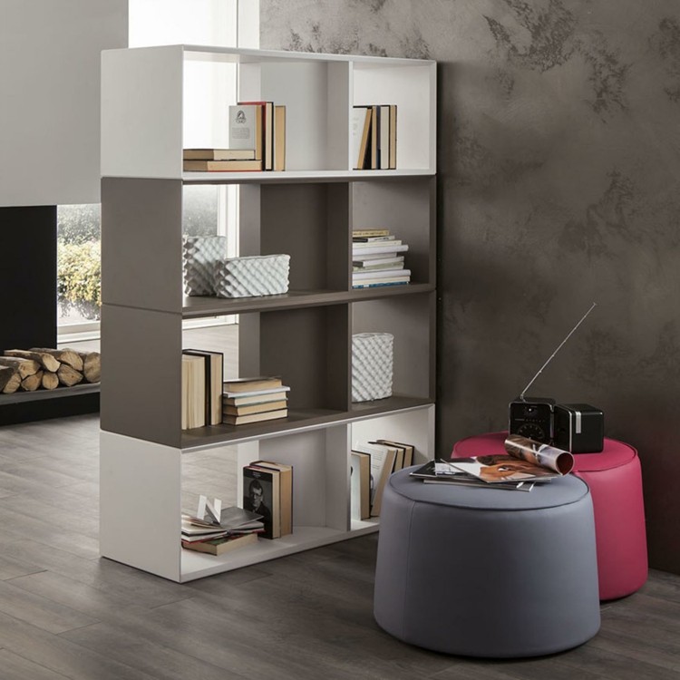 bibliotèque design two-tone elegant