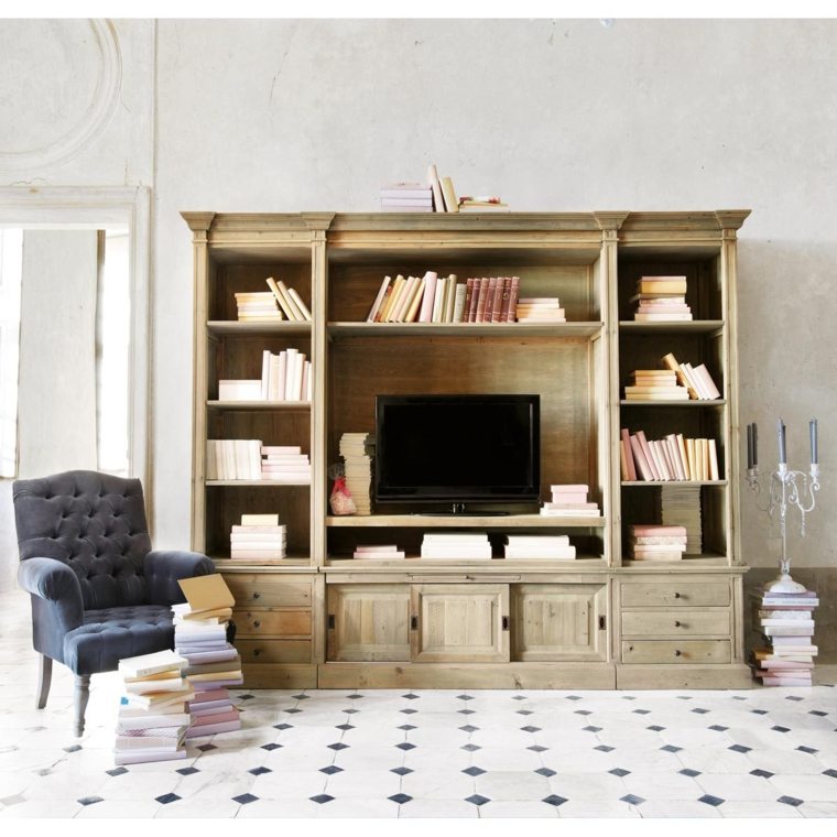 tv skap massivt tre bokhylle design møbler stue moderne lenestol flislegging minimalistisk moderne tre hyller hus av verden