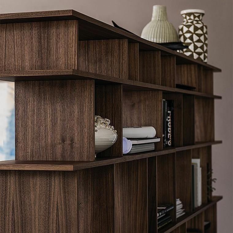 unique design bookcase wooden design develop living room space reading