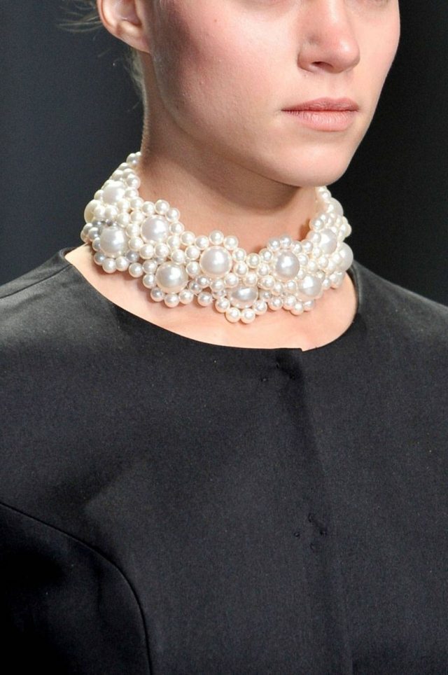 modern jewel beaded necklace
