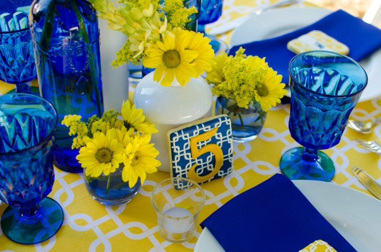 blue white yellow deco wedding pretty resized