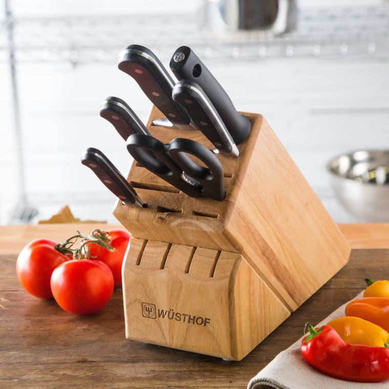 block knives wood kitchen storage