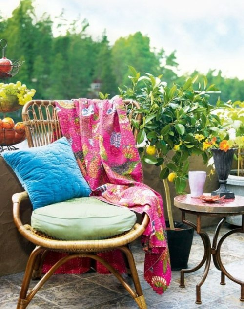 bohemian chic deco balcony