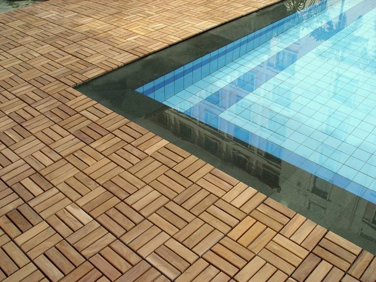 wedding tiling wood idea surrounding pool idea