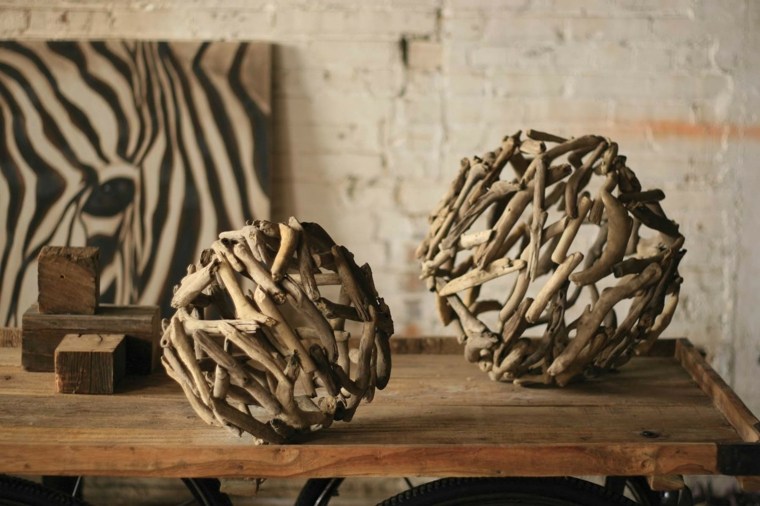 float wood decoration sphere