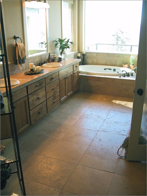 wood stone view bathtub