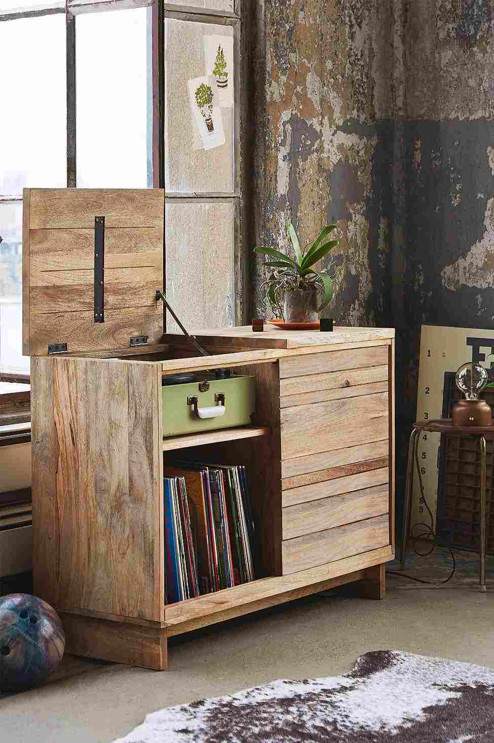 Storage-vinil idee-perabot kayu-renjer