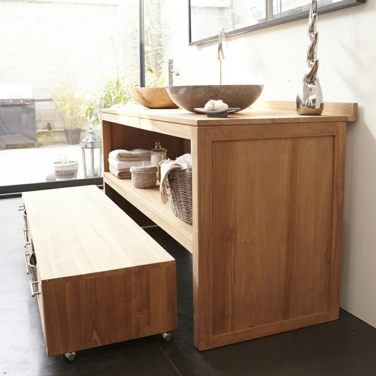 teak wood bathroom furniture