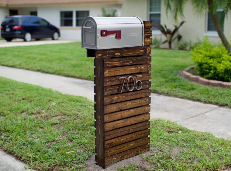 Modern wooden box modern rustic effect