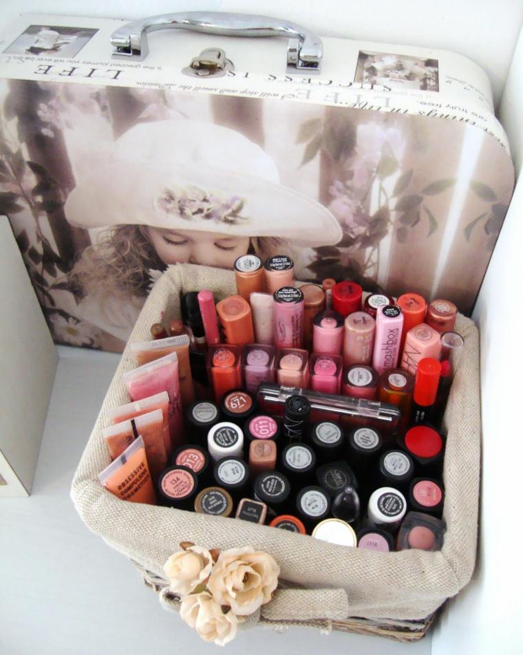 box storage makeup papperskorgen retro