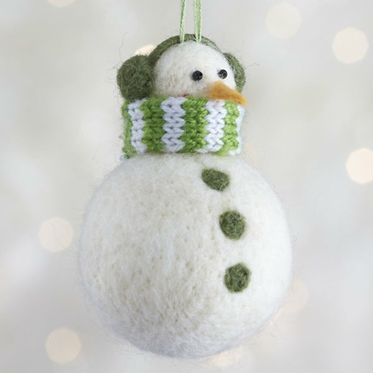 christmas decoration idea snowman wool scarf