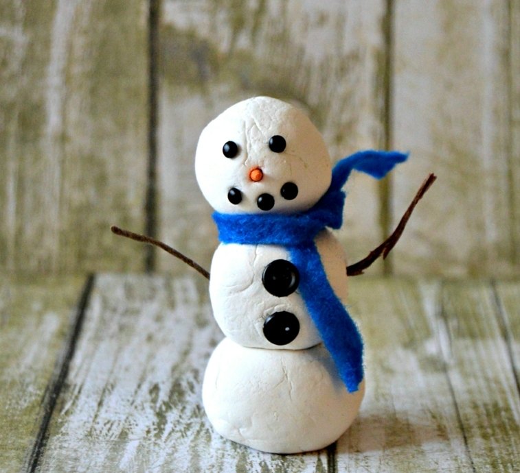 snowman ide diy modellering ler pasta salt ideer