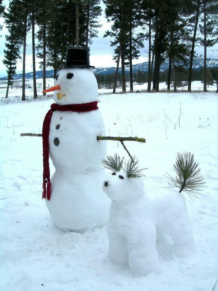 božična dekoracija vrta ideja stranka snežak snowman