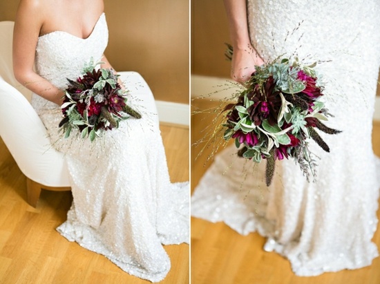 red green winter boquet