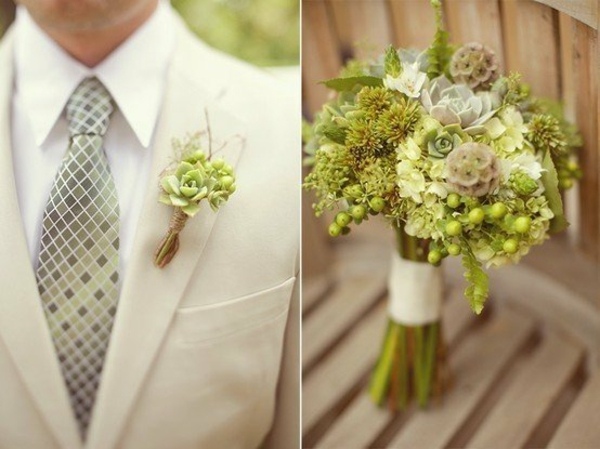 boquet mariee green