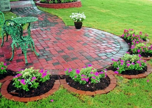 garden borders bricks original shape