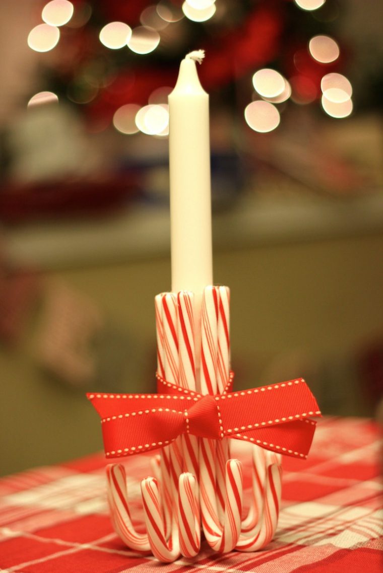 candle holder brico christmas deco table idea candles