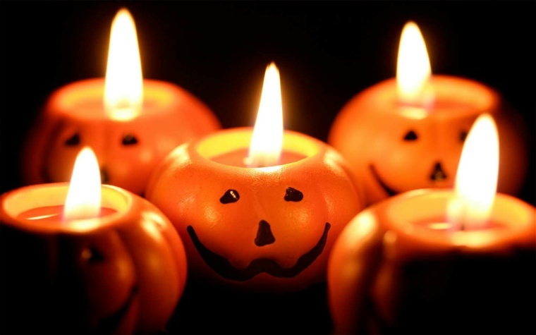 decoration halloween home idea candles pumpkins original