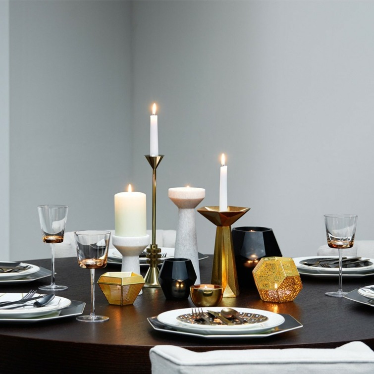 candle deco modern dining table