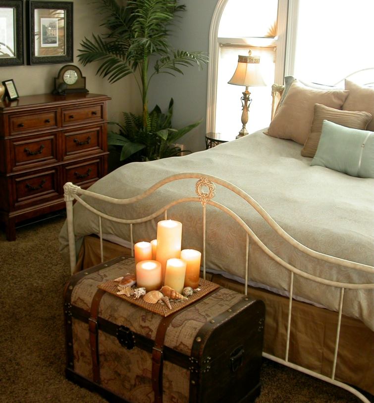 romantic candle retro bedroom