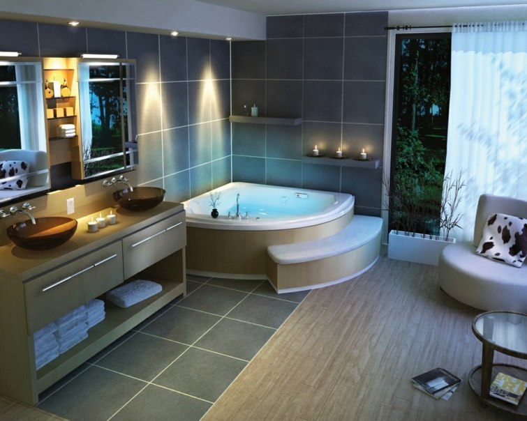 candle deco modern bathroom