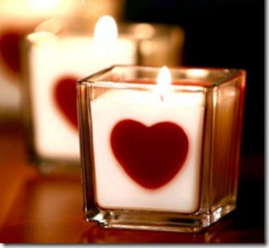 romantic Valentine's Day candles