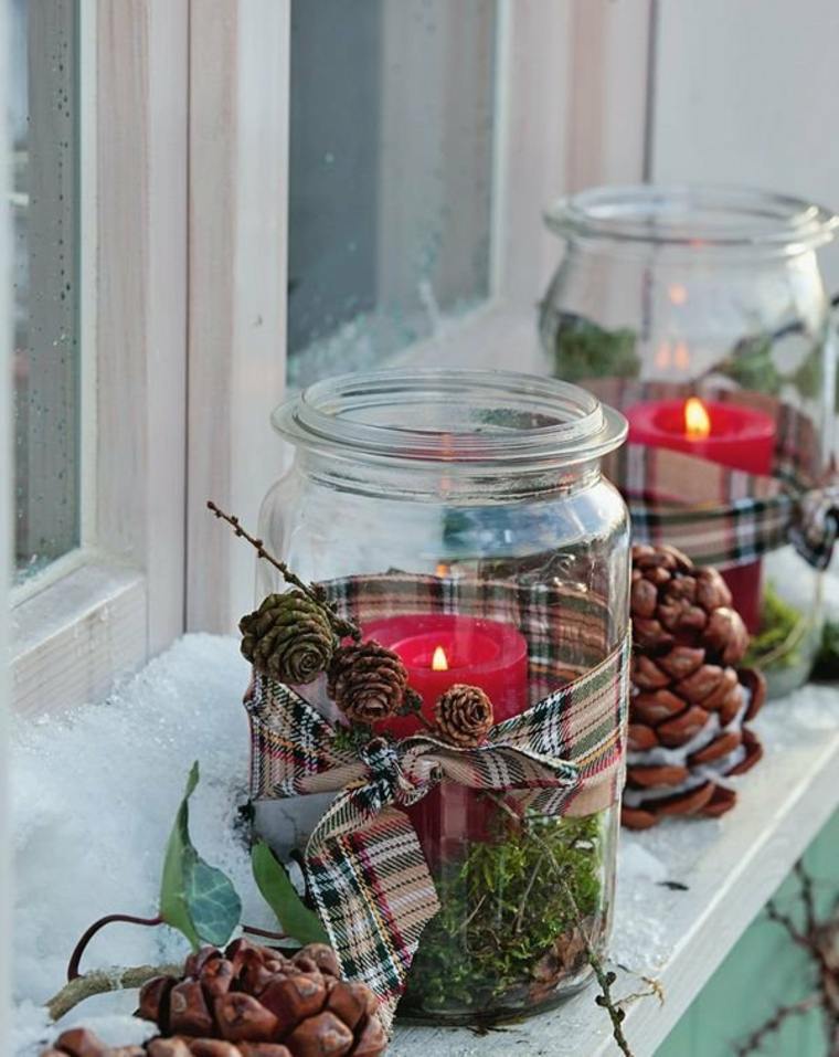 christmas decoration idea pine cones candles idea decoration diy