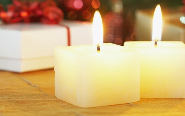 deco candles christmas white elegant