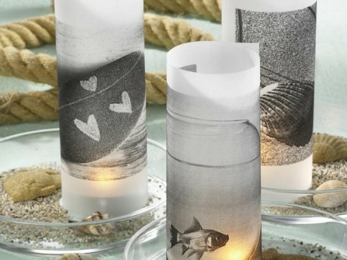 wrapped candles tracing paper