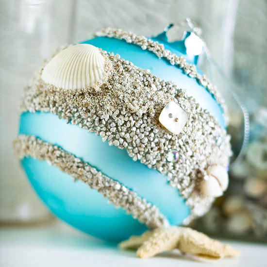 Krismas bola idea deco sand shell